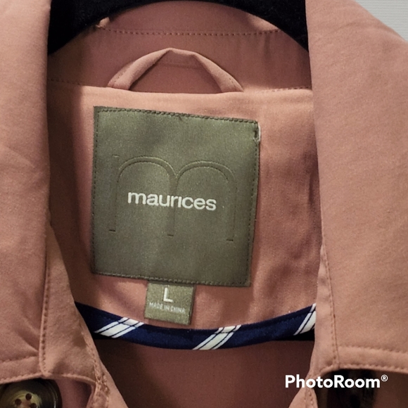 Maurices mauve trench coat, size large - Picture 5 of 5